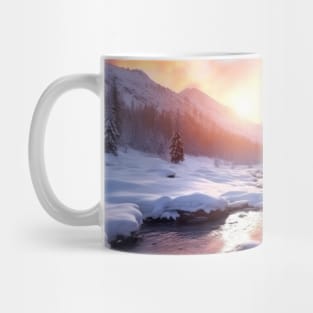 Mountains River Serene Landscape Inspire Mug